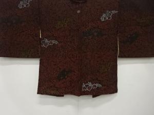 大正ロマン　漆　桐模様織出し　一ツ紋羽織